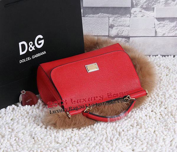 Dolce & Gabbana SICILY Calfskin Tote Bag BB4136 Red Dolce & Gabbana SICILY Calfskin Tote Bag BB4136 Red