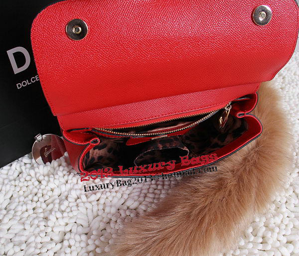 Dolce & Gabbana SICILY Calfskin Tote Bag BB4136 Red Dolce & Gabbana SICILY Calfskin Tote Bag BB4136 Red