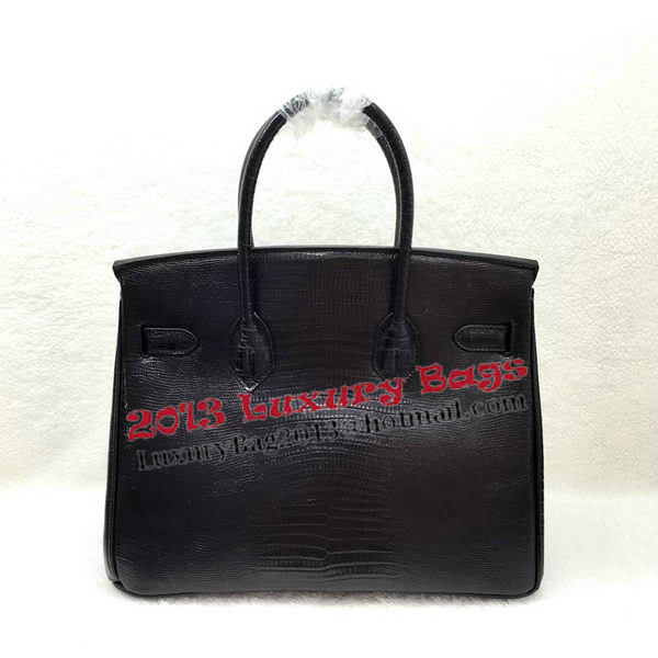 Hermes Birkin 30CM Tote Bags Lizard Leather H30LI Black Hermes Birkin 30CM Tote Bags Lizard Leather H30LI Black