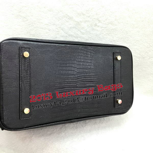 Hermes Birkin 30CM Tote Bags Lizard Leather H30LI Black Hermes Birkin 30CM Tote Bags Lizard Leather H30LI Black