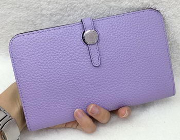 Hermes Dogon Combined Wallet Litchi Leather A508 Lavender Hermes Dogon Combined Wallet Litchi Leather A508 Lavender