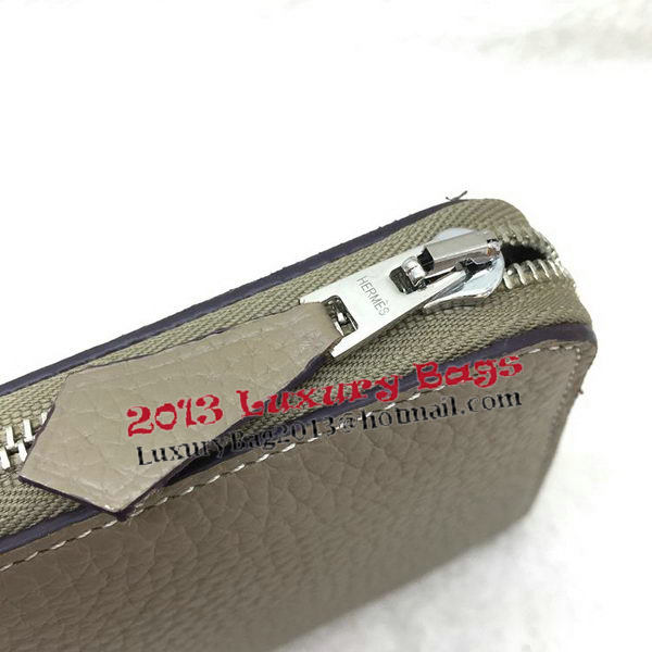 Hermes Evelyn Long Zip Wallet Litchi A808 Grey Hermes Evelyn Long Zip Wallet Litchi A808 Grey