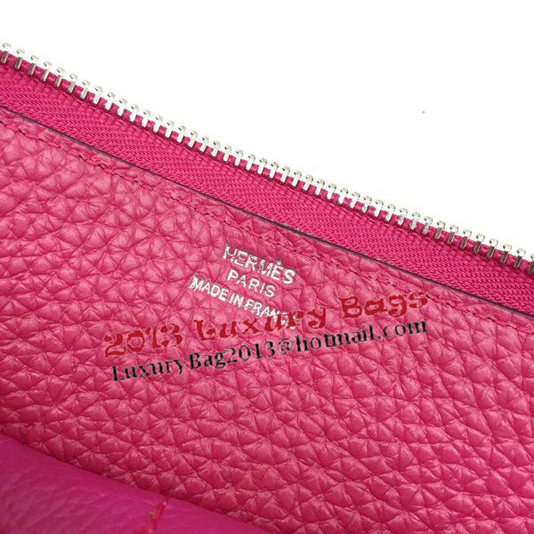 Hermes Evelyn Long Zip Wallet Litchi A808 Rose Hermes Evelyn Long Zip Wallet Litchi A808 Rose