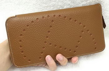 Hermes Evelyn Long Zip Wallet Litchi A808 Wheat Hermes Evelyn Long Zip Wallet Litchi A808 Wheat