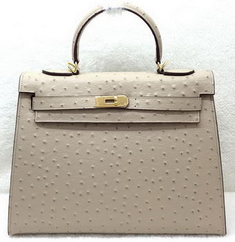 Hermes Kelly 32cm Shoulder Bag Ostrich Leather K32LI Apricot Hermes Kelly 32cm Shoulder Bag Ostrich Leather K32LI Apricot