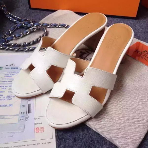 Hermes Sandals Togo Leather HO0471 White Hermes Sandals Togo Leather HO0471 White