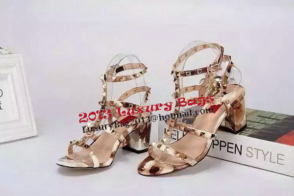 Valentino Sandals Leather VT525 Gold Valentino Sandals Leather VT525 Gold