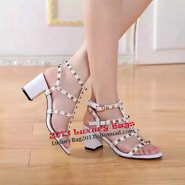 Valentino Sandals Leather VT528 White Valentino Sandals Leather VT528 White