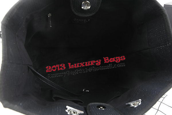 Chanel Medium Canvas Tote Shopping Bag A67001 Black Chanel Medium Canvas Tote Shopping Bag A67001 Black