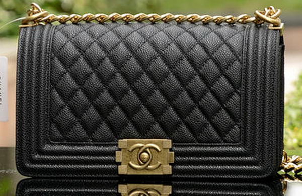 Boy Chanel Flap Shoulder Bags Black Cannage Pattern Leather A67086 Brass Boy Chanel Flap Shoulder Bags Black Cannage Pattern Leather A67086 Brass