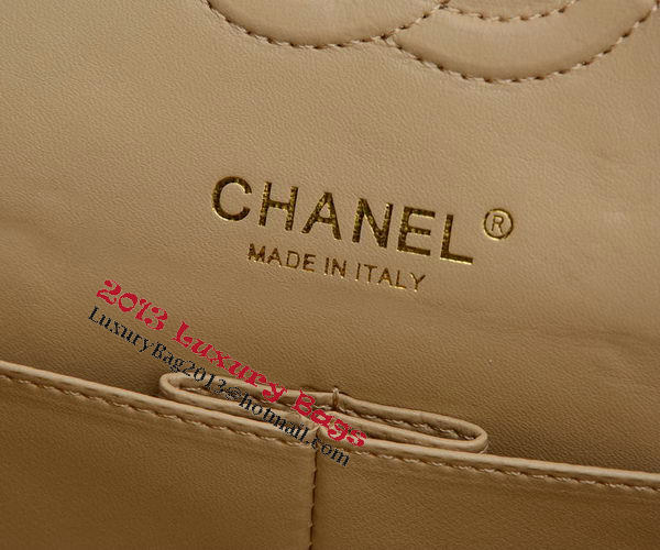 Chanel 2.55 Series Flap Bag Apricot Sheepskin Leather A37586 Gold Chanel 2.55 Series Flap Bag Apricot Sheepskin Leather A37586 Gold