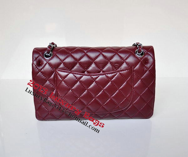 Chanel 2.55 Series Flap Bag Burgundy Patent Leather A1112 Silver Chanel 2.55 Series Flap Bag Burgundy Patent Leather A1112 Silver