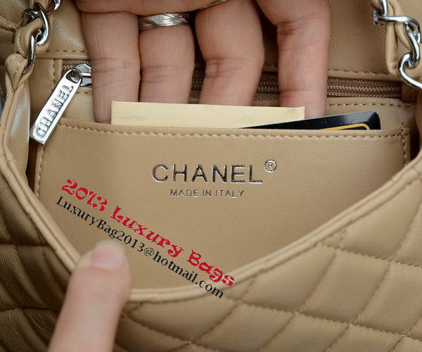 Chanel Classic MINI Flap Bag Apricot Sheepskin A37585 Silver Chanel Classic MINI Flap Bag Apricot Sheepskin A37585 Silver