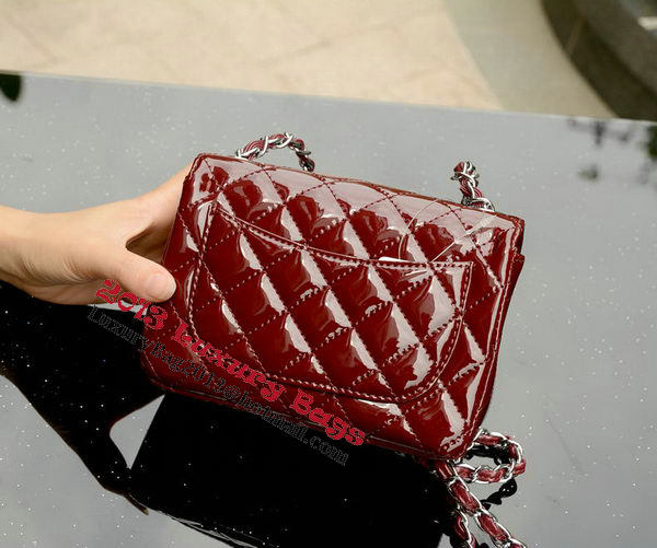 Chanel Classic MINI Flap Bag Royal Patent Leather A1115 Silver Chanel Classic MINI Flap Bag Royal Patent Leather A1115 Silver