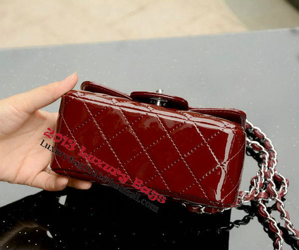 Chanel Classic MINI Flap Bag Royal Patent Leather A1115 Silver Chanel Classic MINI Flap Bag Royal Patent Leather A1115 Silver