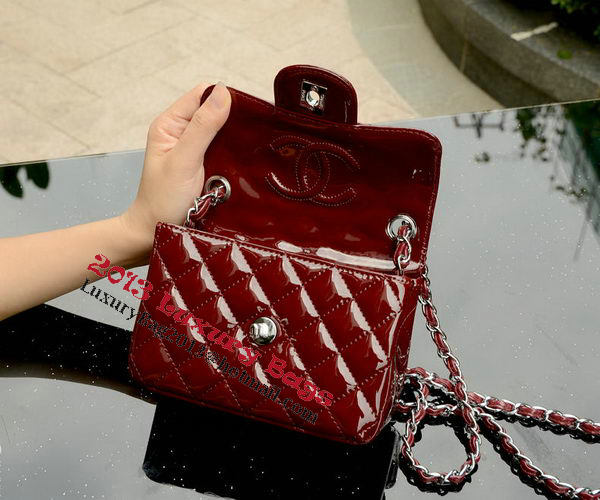 Chanel Classic MINI Flap Bag Royal Patent Leather A1115 Silver Chanel Classic MINI Flap Bag Royal Patent Leather A1115 Silver