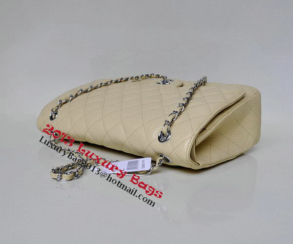Chanel Maxi Quilted Classic Flap Bag Apricot Cannage Patterns A58601 Silver Chanel Maxi Quilted Classic Flap Bag Apricot Cannage Patterns A58601 Silver