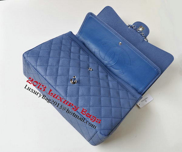 Chanel Maxi Quilted Classic Flap Bag Blue Cannage Patterns A58601 Silver Chanel Maxi Quilted Classic Flap Bag Blue Cannage Patterns A58601 Silver