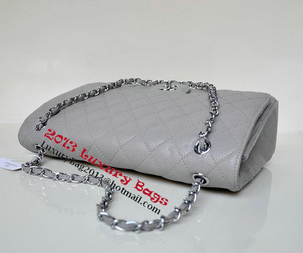 Chanel Maxi Quilted Classic Flap Bag Grey Cannage Patterns A58601 Silver Chanel Maxi Quilted Classic Flap Bag Grey Cannage Patterns A58601 Silver
