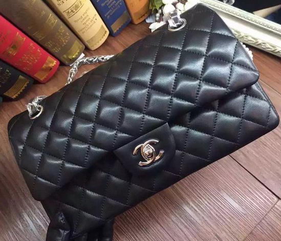 Chanel 2.55 Series Flap Bag Original Sheepskin Leather A09765 Black Chanel 2.55 Series Flap Bag Original Sheepskin Leather A09765 Black