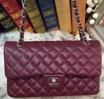 Chanel 2.55 Series Flap Bag Original Sheepskin Leather A09765 Burgundy Chanel 2.55 Series Flap Bag Original Sheepskin Leather A09765 Burgundy