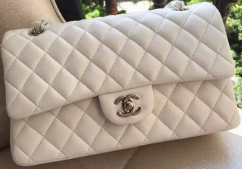 Chanel 2.55 Series Flap Bag White Original Leather A01112 Silver Chanel 2.55 Series Flap Bag White Original Leather A01112 Silver