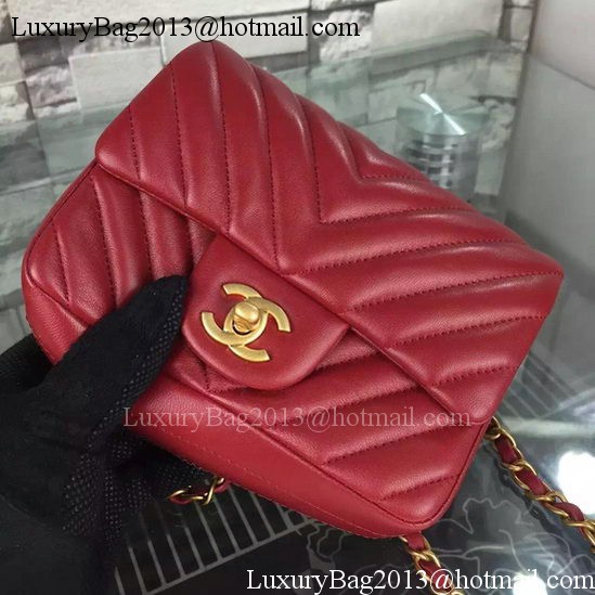 Chanel Classic mini Flap Bag Chevron Sheepskin Leather A68748 Burgundy Chanel Classic mini Flap Bag Chevron Sheepskin Leather A68748 Burgundy