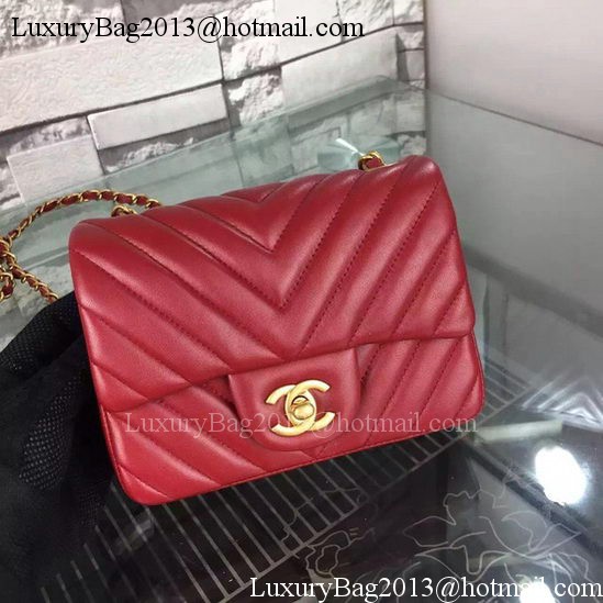 Chanel Classic mini Flap Bag Chevron Sheepskin Leather A68748 Burgundy Chanel Classic mini Flap Bag Chevron Sheepskin Leather A68748 Burgundy