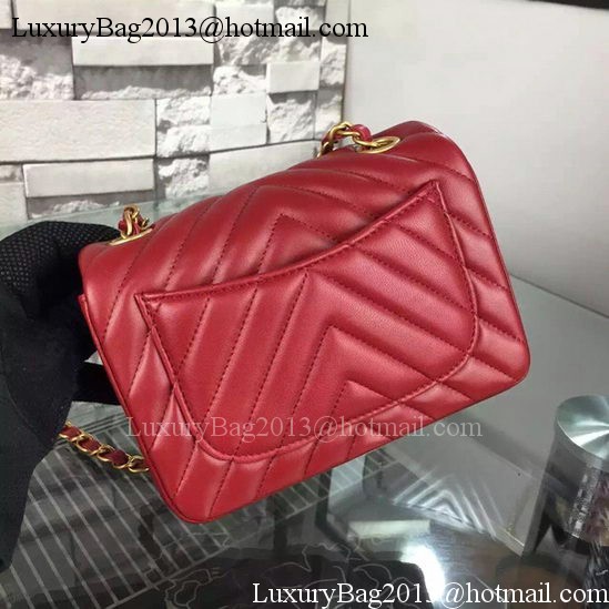 Chanel Classic mini Flap Bag Chevron Sheepskin Leather A68748 Burgundy Chanel Classic mini Flap Bag Chevron Sheepskin Leather A68748 Burgundy