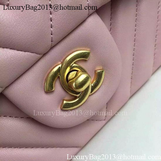 Chanel Classic mini Flap Bag Chevron Sheepskin Leather A68748 Pink Chanel Classic mini Flap Bag Chevron Sheepskin Leather A68748 Pink
