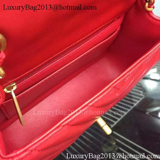 Chanel Classic mini Flap Bag Chevron Sheepskin Leather A68748 Red Chanel Classic mini Flap Bag Chevron Sheepskin Leather A68748 Red