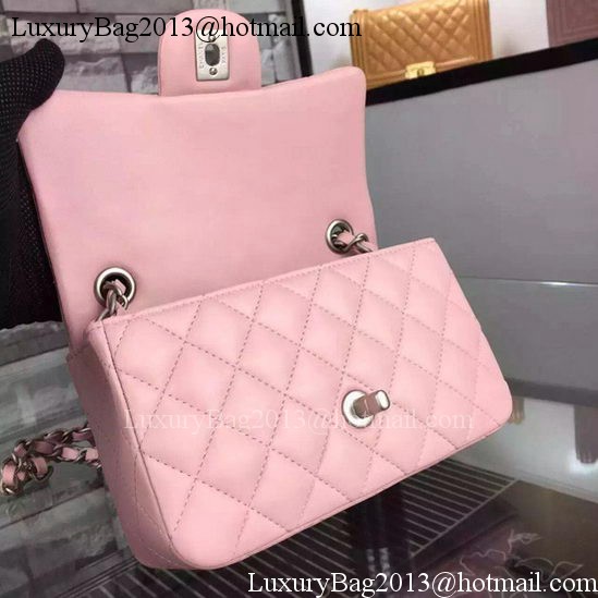 Chanel Classic mini Flap Bag Pink Sheepskin Leather A67350 Silver Chanel Classic mini Flap Bag Pink Sheepskin Leather A67350 Silver