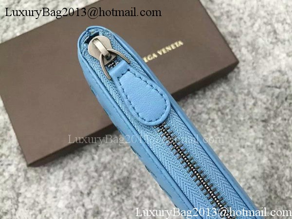 Bottega Veneta Intrecciato Leather Clutch BV144077 SkyBlue Bottega Veneta Intrecciato Leather Clutch BV144077 SkyBlue