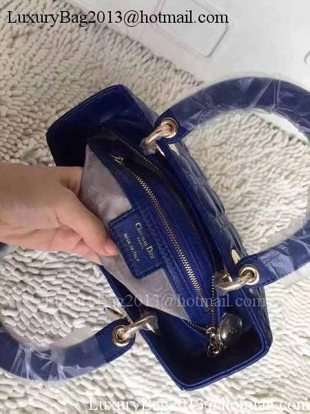 Dior Small Lady Dior Bag Sheeepskin Leather CD8239 Blue Dior Small Lady Dior Bag Sheeepskin Leather CD8239 Blue