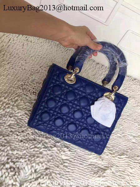Dior Small Lady Dior Bag Sheeepskin Leather CD8239 Blue Dior Small Lady Dior Bag Sheeepskin Leather CD8239 Blue