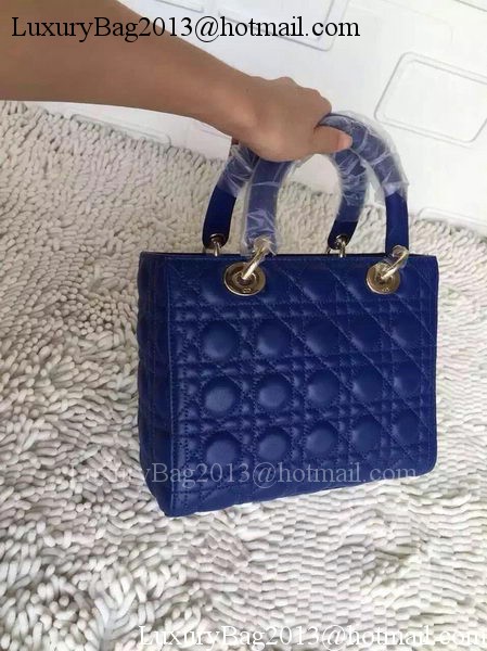 Dior Small Lady Dior Bag Sheeepskin Leather CD8239 Blue Dior Small Lady Dior Bag Sheeepskin Leather CD8239 Blue
