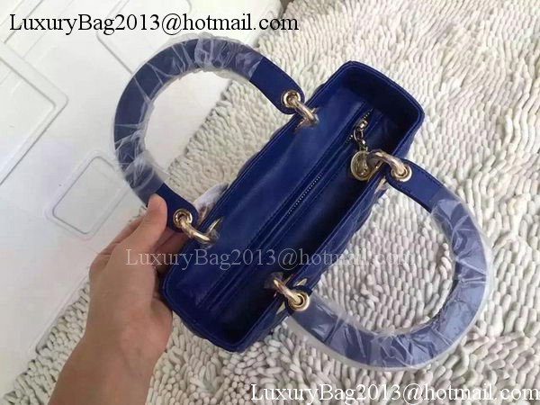 Dior Small Lady Dior Bag Sheeepskin Leather CD8239 Blue Dior Small Lady Dior Bag Sheeepskin Leather CD8239 Blue