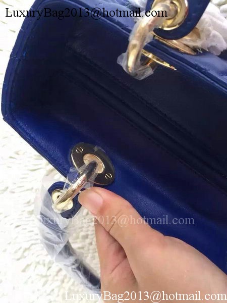 Dior Small Lady Dior Bag Sheeepskin Leather CD8239 Blue Dior Small Lady Dior Bag Sheeepskin Leather CD8239 Blue