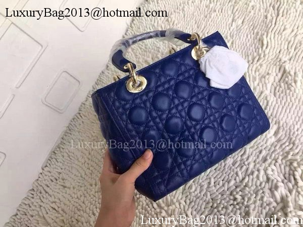 Dior Small Lady Dior Bag Sheeepskin Leather CD8239 Blue Dior Small Lady Dior Bag Sheeepskin Leather CD8239 Blue
