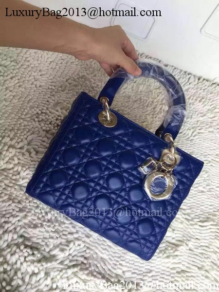 Dior Small Lady Dior Bag Sheeepskin Leather CD8239 Blue Dior Small Lady Dior Bag Sheeepskin Leather CD8239 Blue