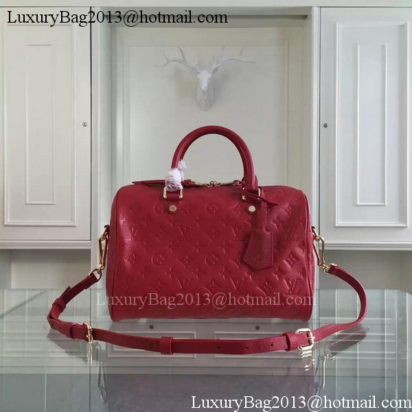 Louis Vuitton Monogram Empreinte Speedy BANDOULIERE 30 M91330 Red Louis Vuitton Monogram Empreinte Speedy BANDOULIERE 30 M91330 Red