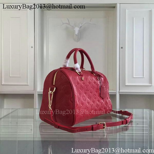 Louis Vuitton Monogram Empreinte Speedy BANDOULIERE 30 M91330 Red Louis Vuitton Monogram Empreinte Speedy BANDOULIERE 30 M91330 Red
