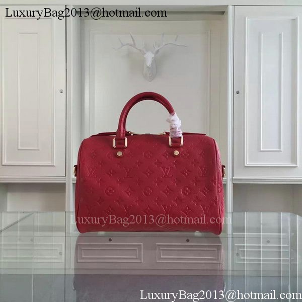 Louis Vuitton Monogram Empreinte Speedy BANDOULIERE 30 M91330 Red Louis Vuitton Monogram Empreinte Speedy BANDOULIERE 30 M91330 Red