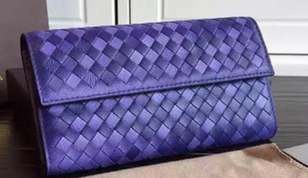 Bottega Veneta Intrecciato Nappa Tri-Flod Wallet BV1505071 Violet Bottega Veneta Intrecciato Nappa Tri-Flod Wallet BV1505071 Violet