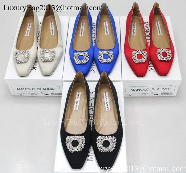 Manolo Blahnik Ballerina Satin Canvas MB095 Black Manolo Blahnik Ballerina Satin Canvas MB095 Black