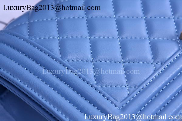 Boy Chanel Flap Shoulder Bag SkyBlue Sheepskin Leather A67086 Gold Boy Chanel Flap Shoulder Bag SkyBlue Sheepskin Leather A67086 Gold