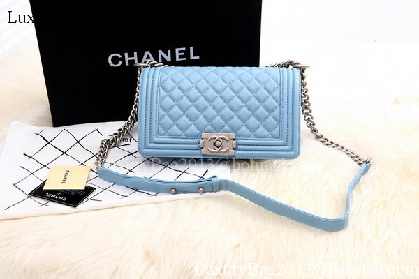 Boy Chanel Flap Shoulder Bag SkyBlue Sheepskin Leather A67086 Silver Boy Chanel Flap Shoulder Bag SkyBlue Sheepskin Leather A67086 Silver