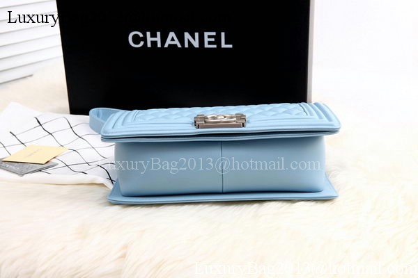 Boy Chanel Flap Shoulder Bag SkyBlue Sheepskin Leather A67086 Silver Boy Chanel Flap Shoulder Bag SkyBlue Sheepskin Leather A67086 Silver