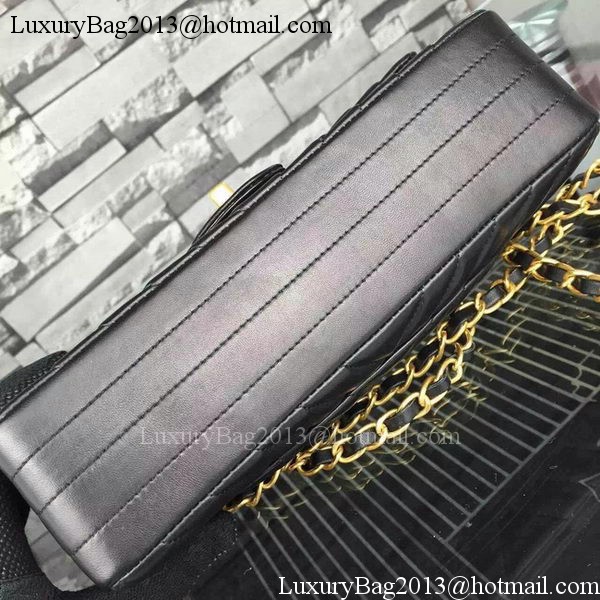 Chanel 2.55 Series Flap Bag Black Lambskin Chevron Leather A5023 Gold Chanel 2.55 Series Flap Bag Black Lambskin Chevron Leather A5023 Gold