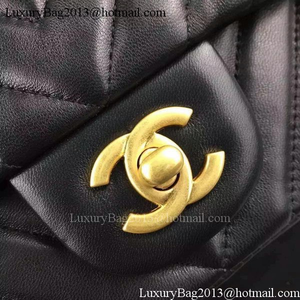 Chanel mini Classic Flap Bag Black Original Sheepskin Chevron Leather CHA5500 Gold Chanel mini Classic Flap Bag Black Original Sheepskin Chevron Leather CHA5500 Gold